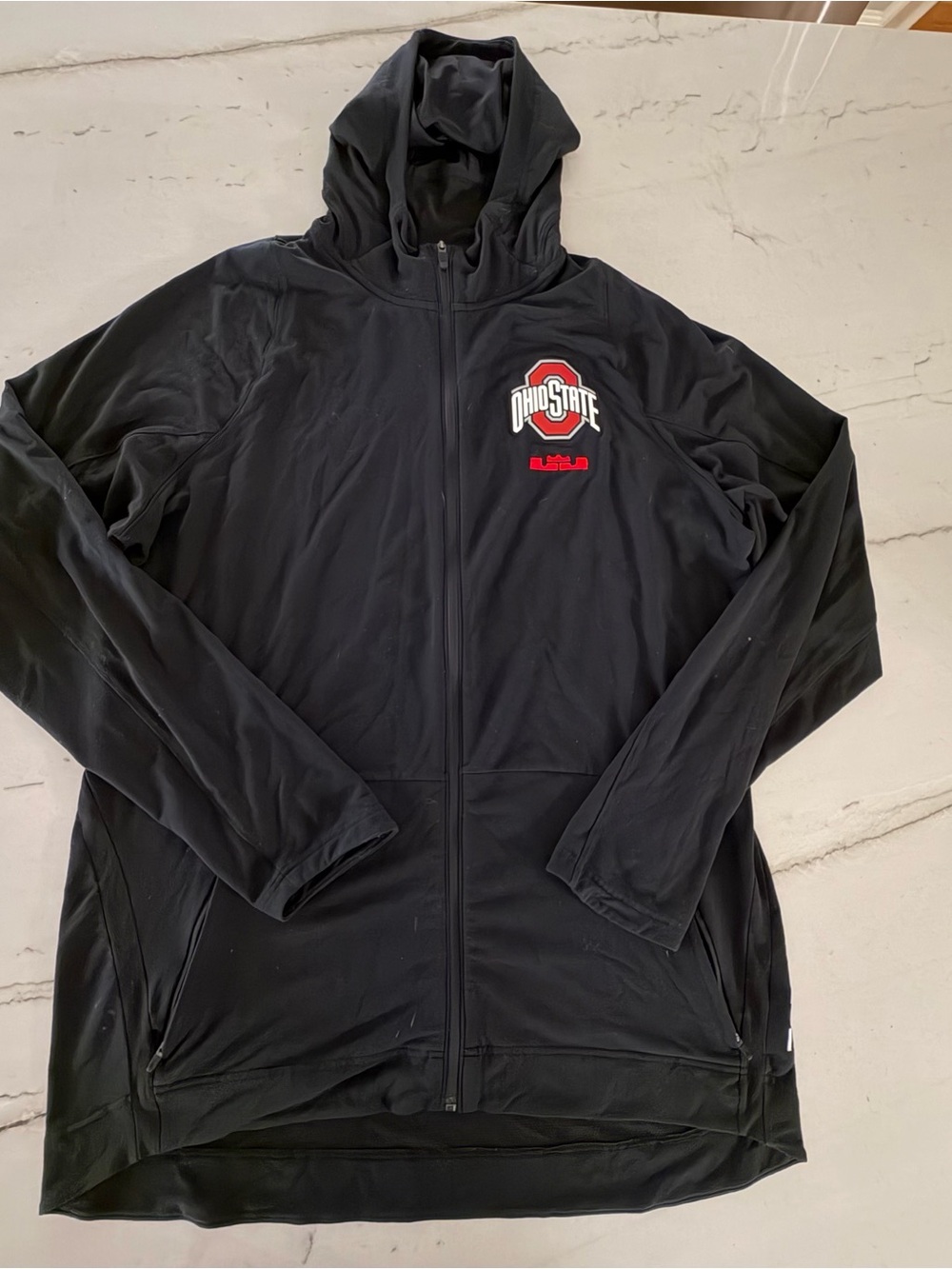 Ohio State Lebron Nike Elite Mens Jacket Hoodie 2XLT Black Long Sleeve